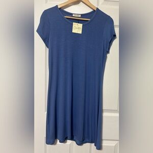 Olivia Rae Women’s Blue T-Shirt Dress Stretch Knit NWT Size L
